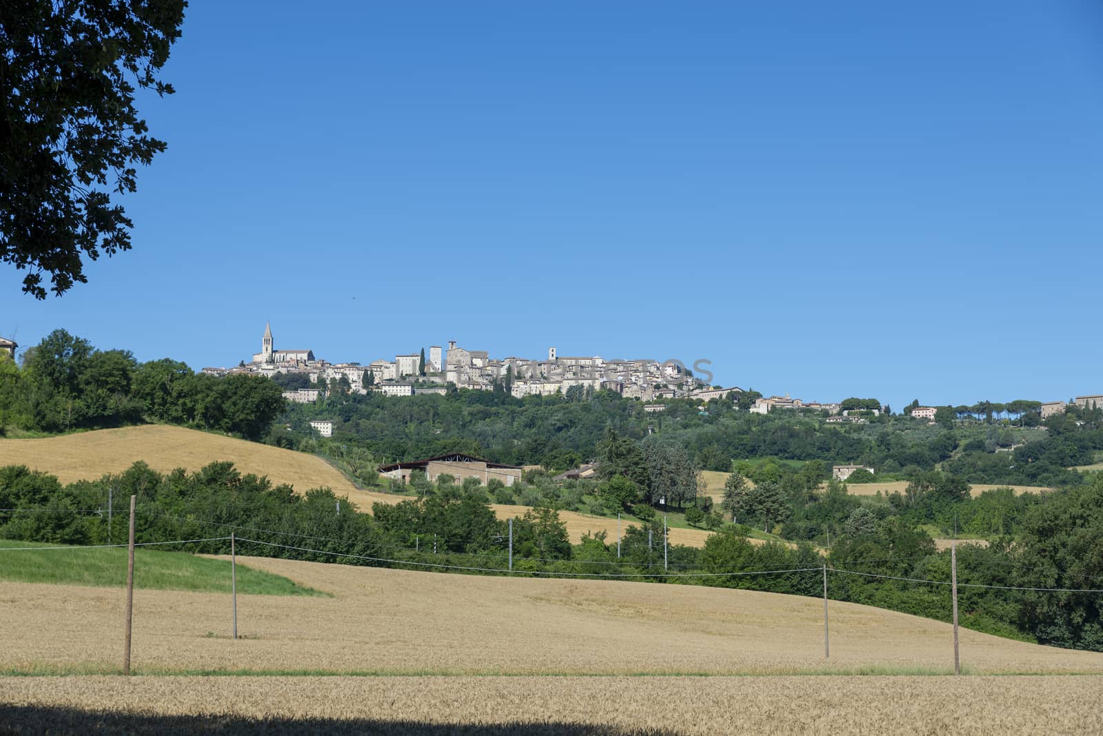 landscape of the country of todi seen from the highway exit