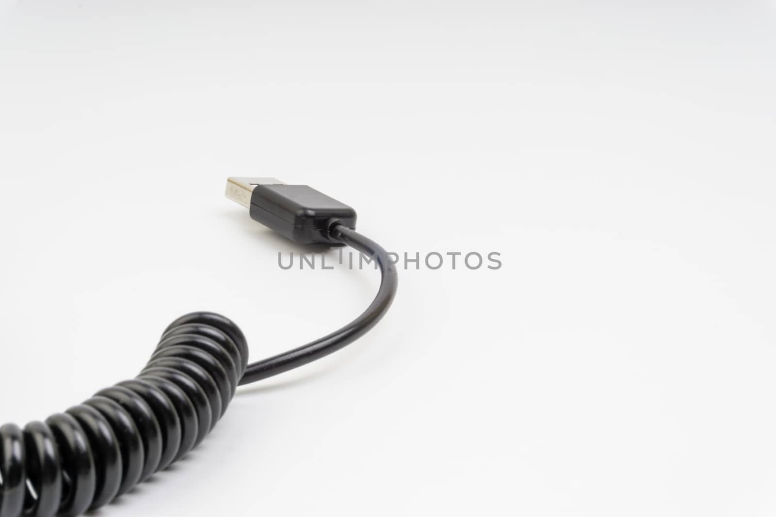 Universal recharger head or usb cable isolated on white background by silverwings