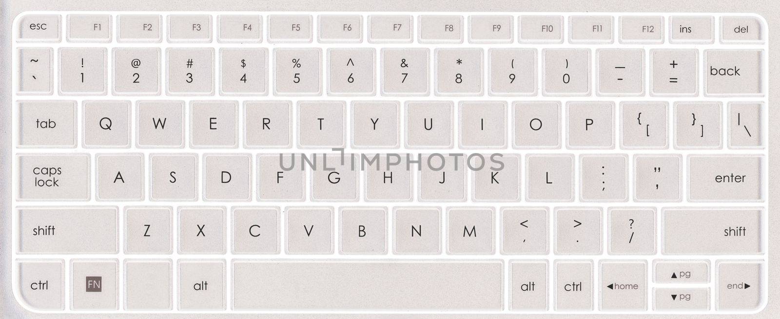 standard american qwerty keyboard for personal computer