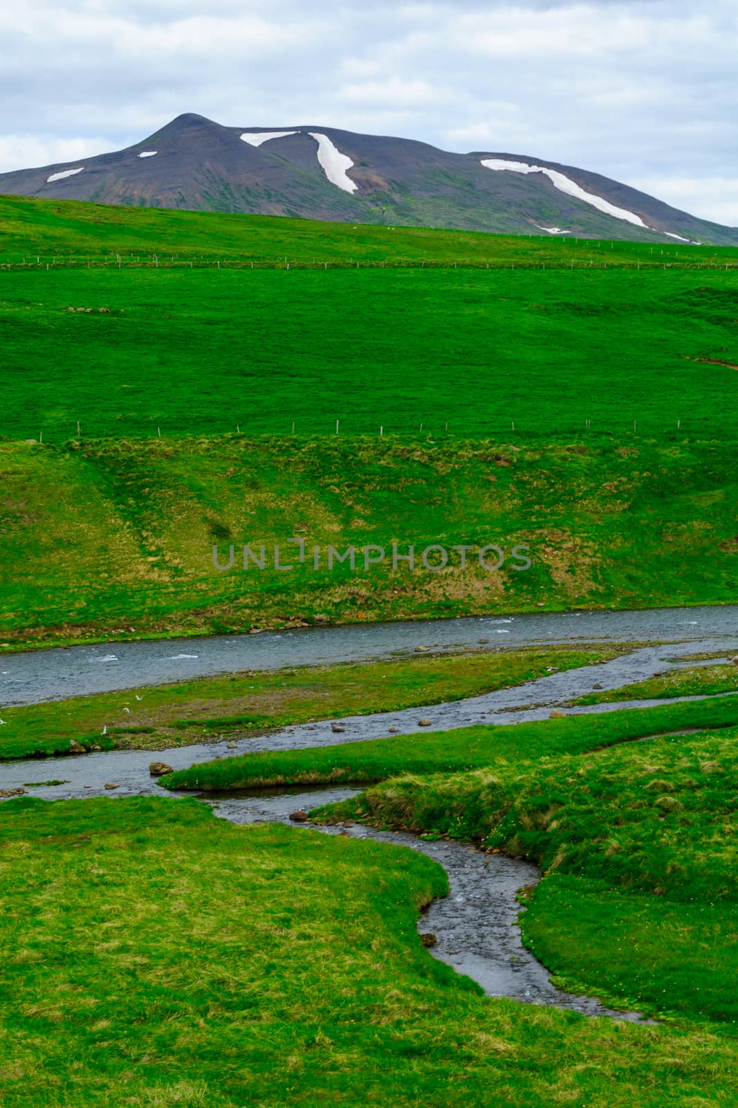 Landscape in the valley of Nordurardalur, northwest Iceland