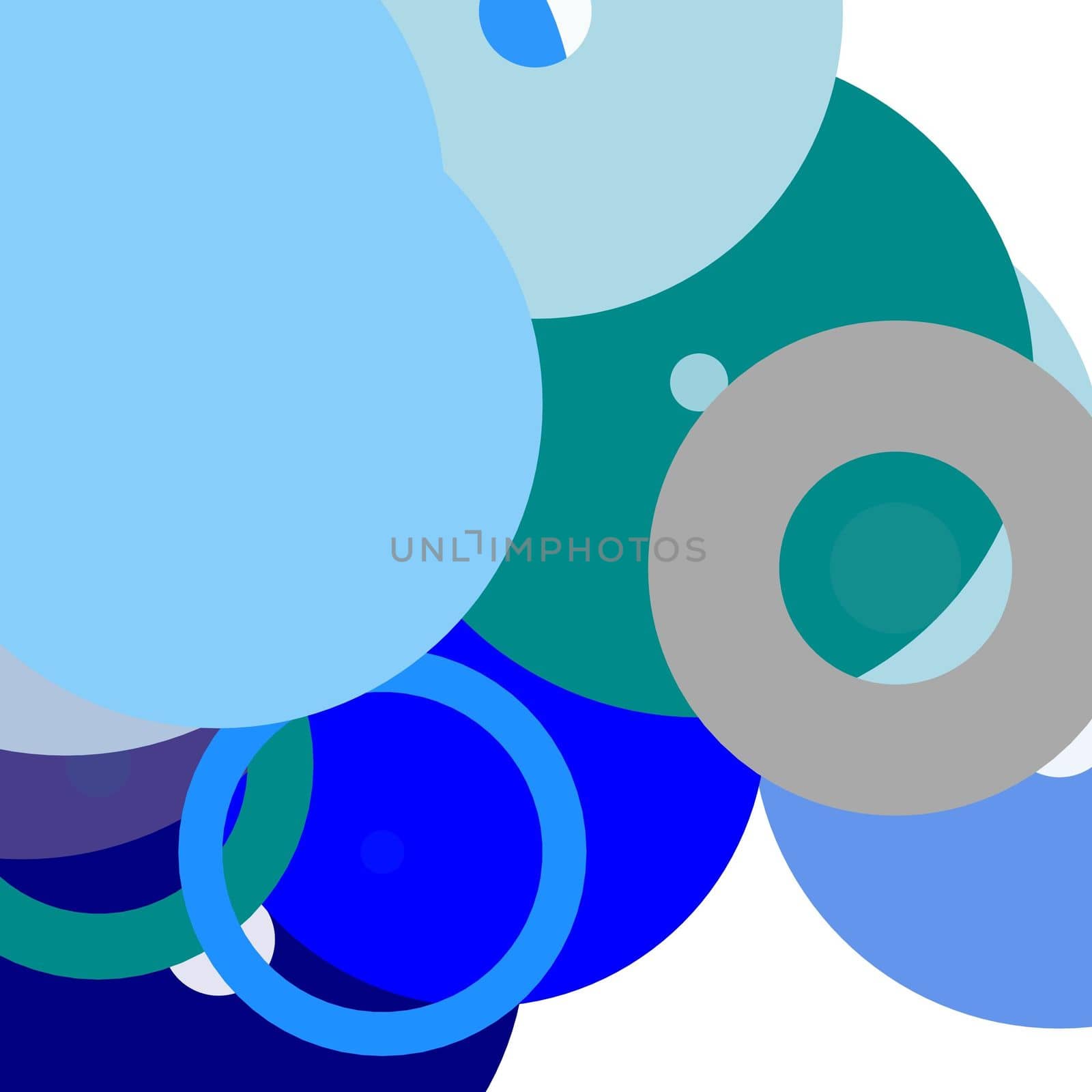 Abstract grey blue circles illustration background by claudiodivizia