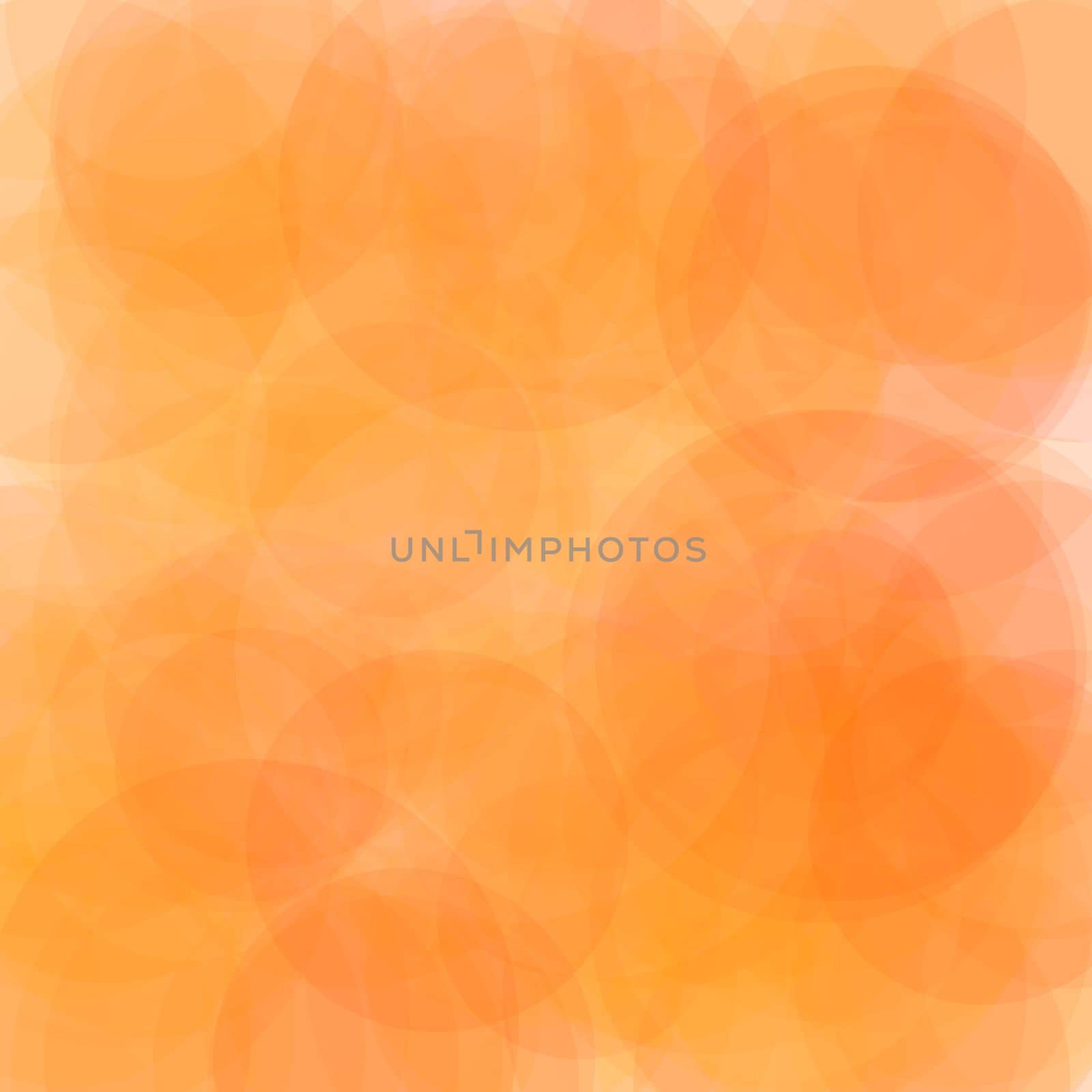 Abstract minimalist orange illustration with circles useful as a background