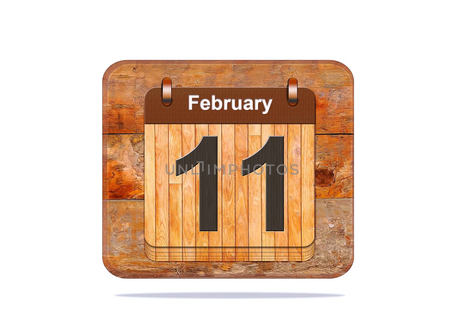 Calendar with the date of February 11.