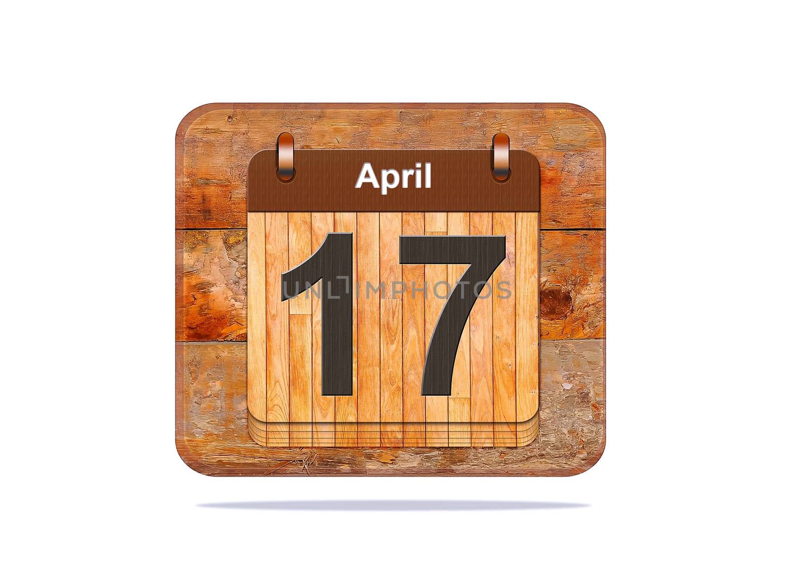Calendar with the date of April 17.