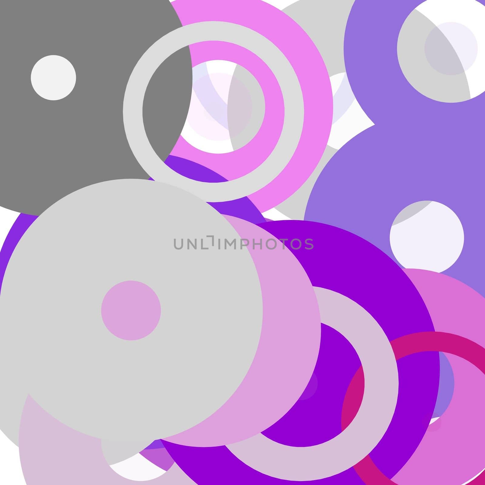 Abstract grey violet circles illustration background by claudiodivizia