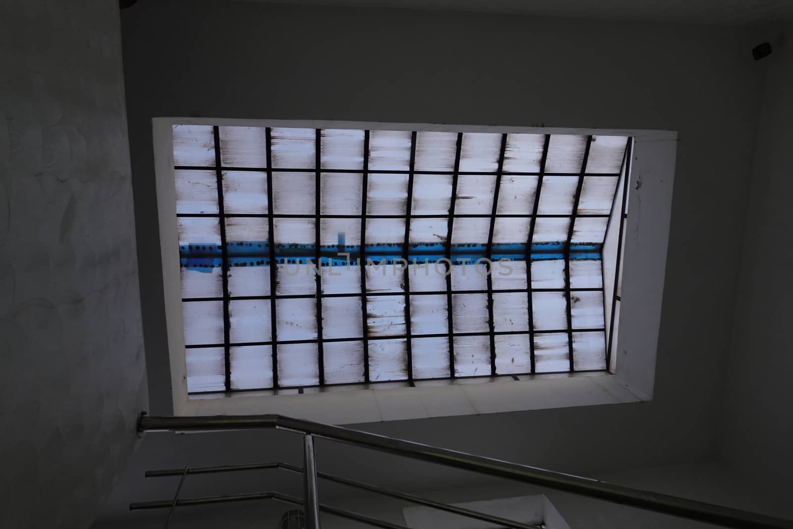 a lonly metal windows frame. High quality photo.