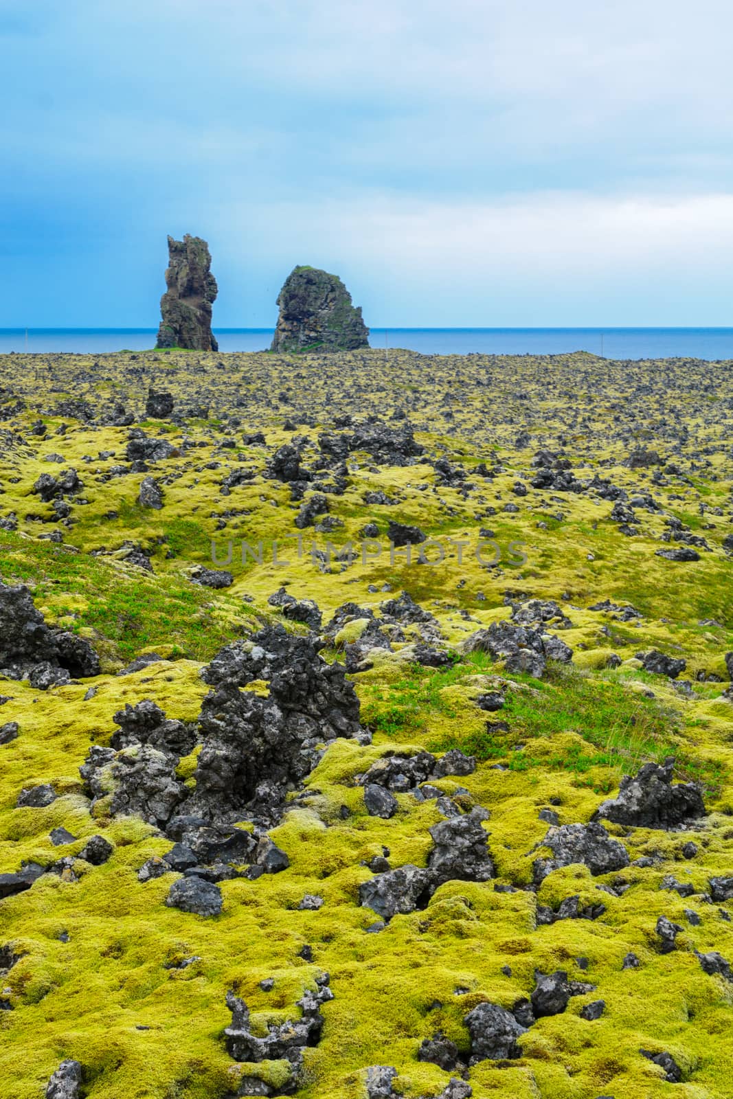 Volcanic landscape in the Snaefellsnes peninsula, west Iceland