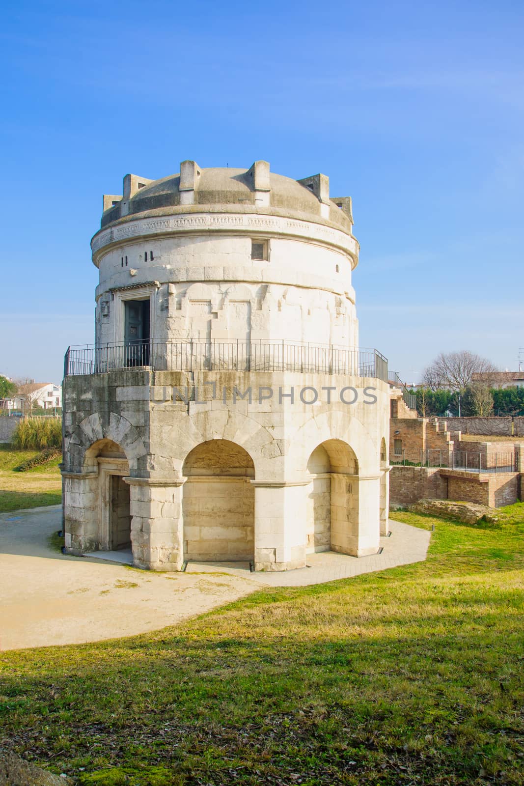 The Mausoleum of Theoderic (Mausoleo di Teodorico) in Ravenna, Emilia-Romagna, Italy