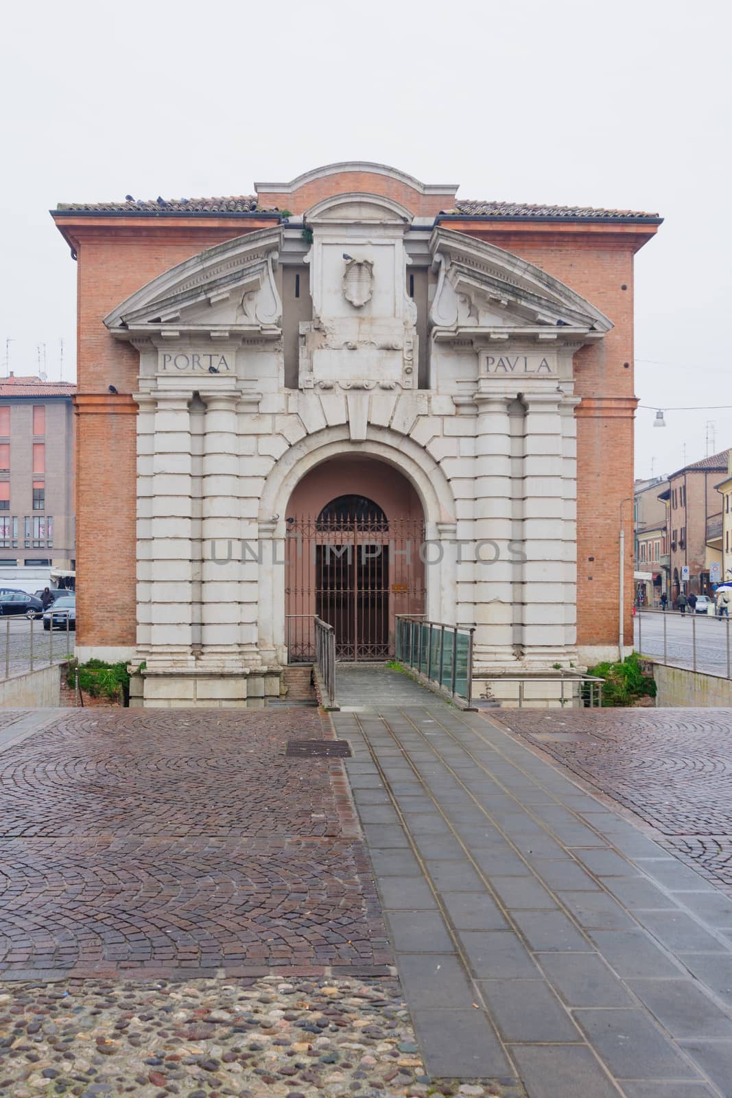 The Porta Pavla (an old gate) in Ferrara, Emilia-Romagna, Italy