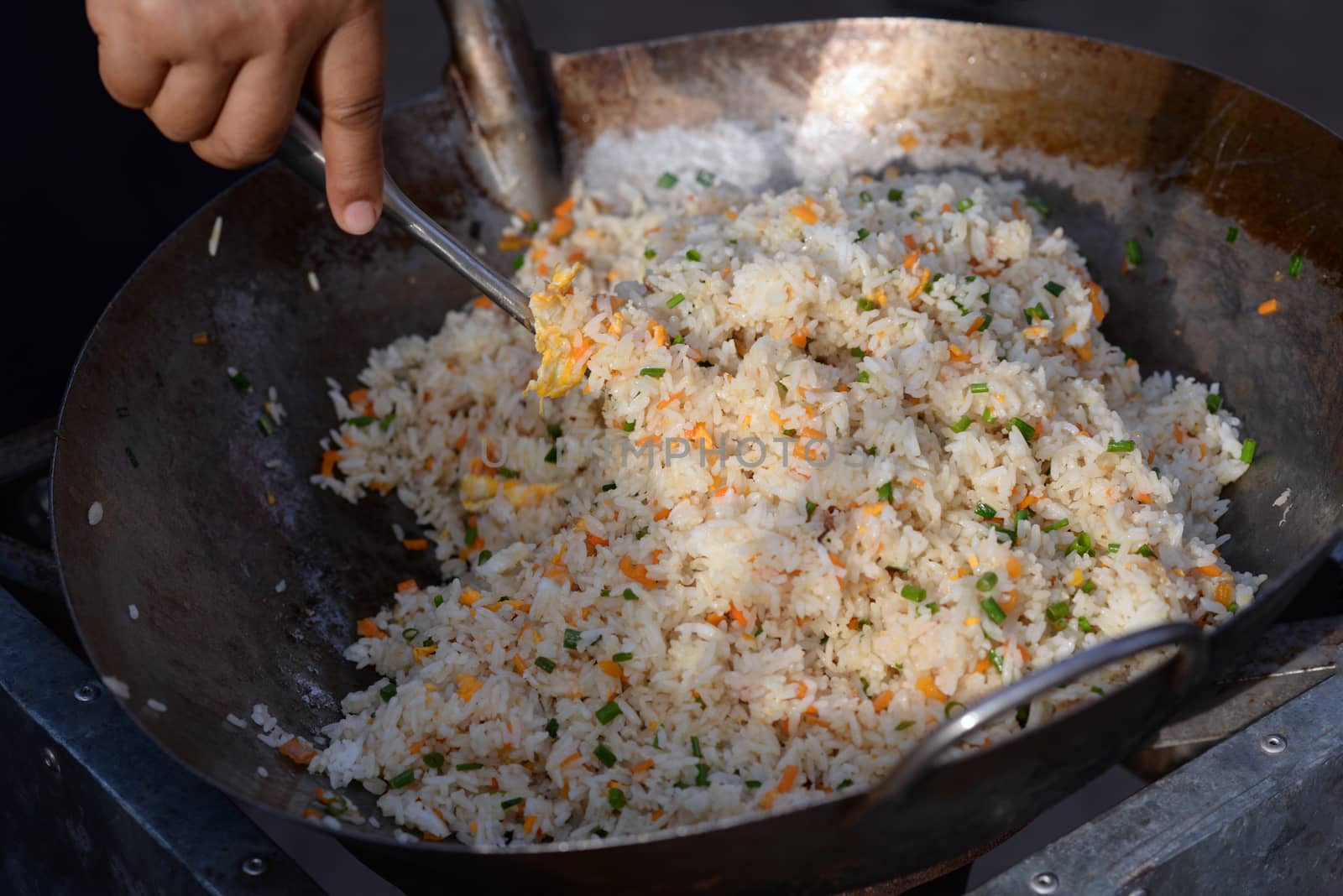 Fried rice with famous Thai food