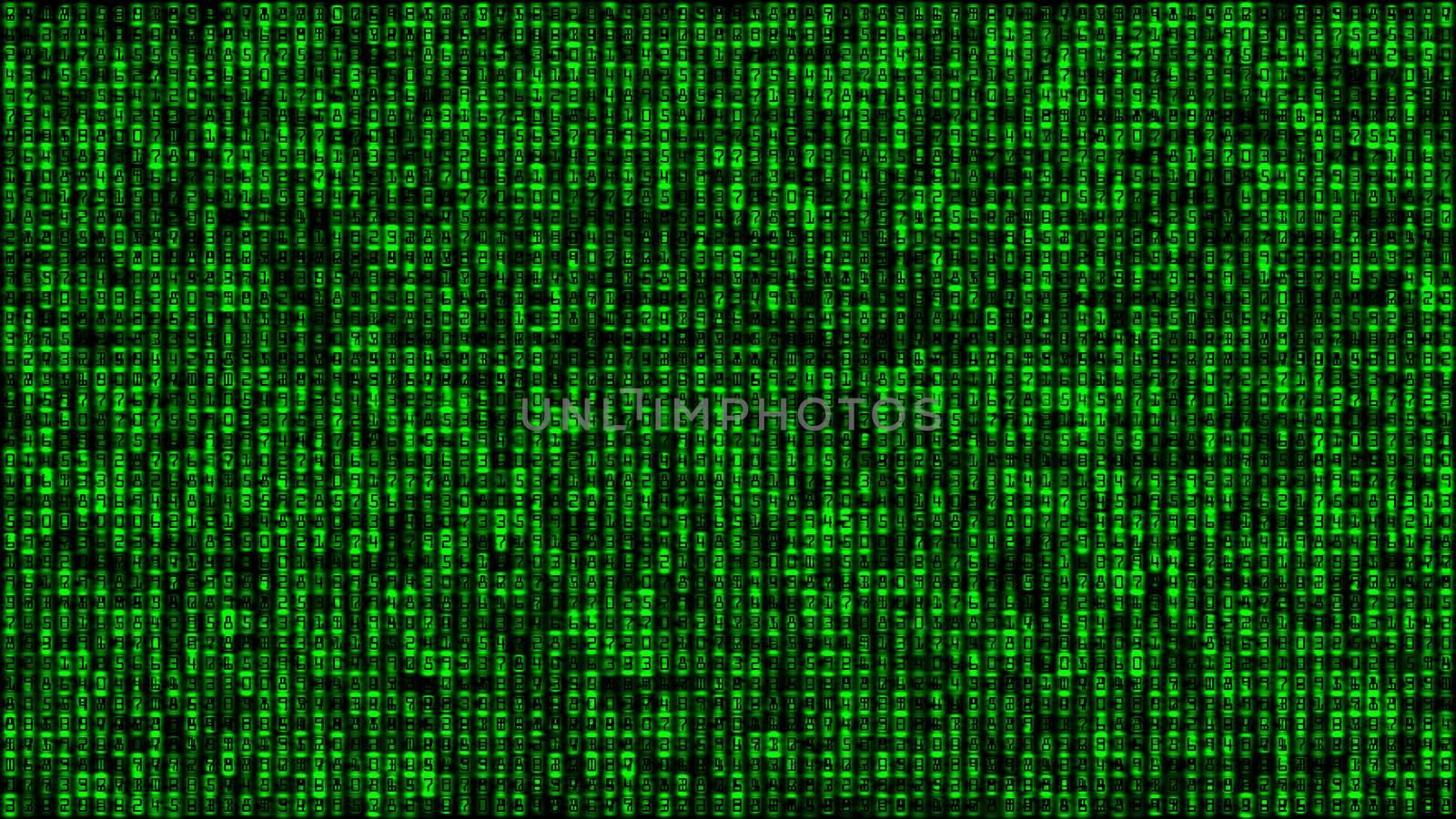 data matrix code, abstract background illustration by alex_nako