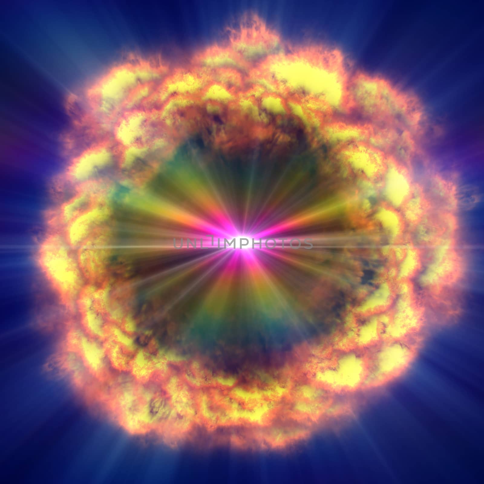 fire ball explosion in space by alex_nako