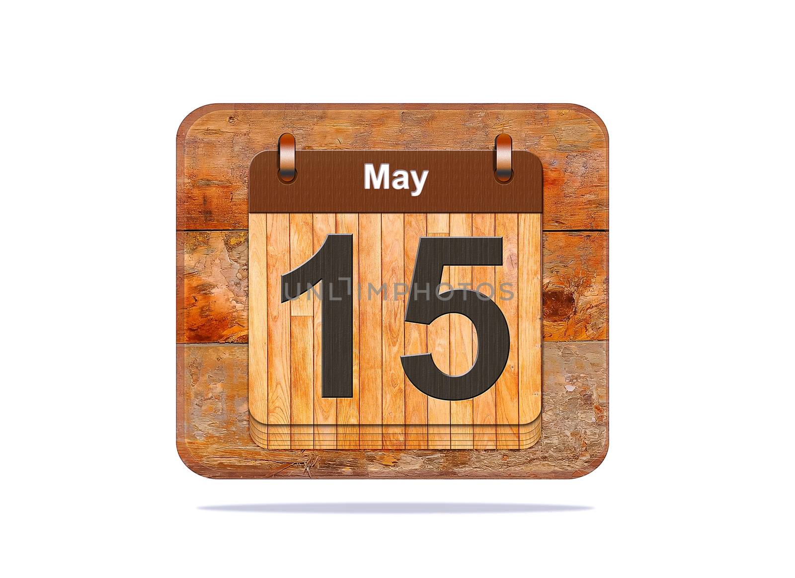 Calendar with the date of May 15.