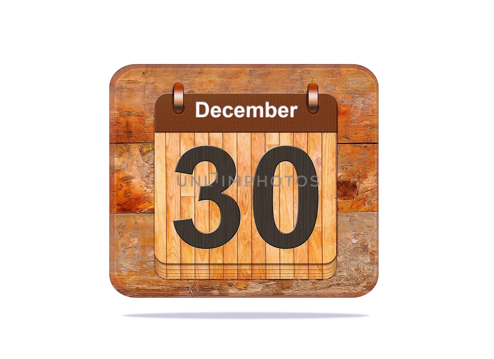 Calendar with the date of December 30.