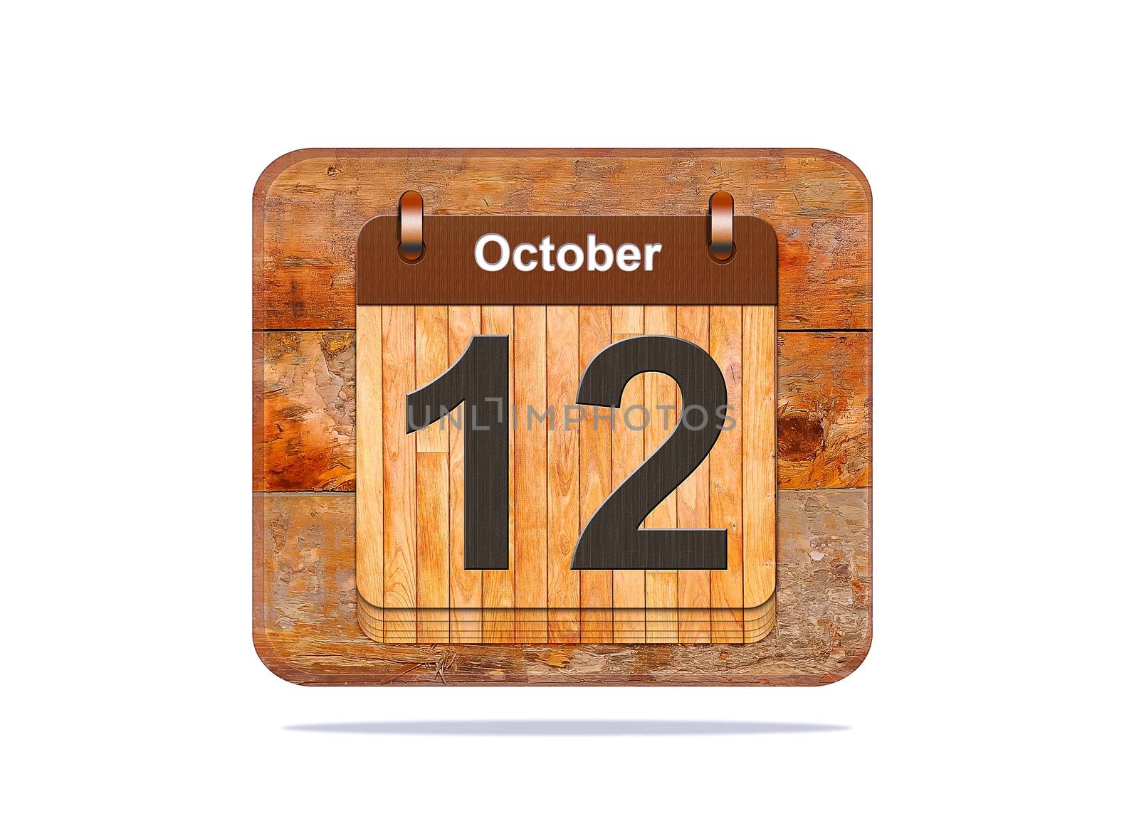 Calendar with the date of October 12.