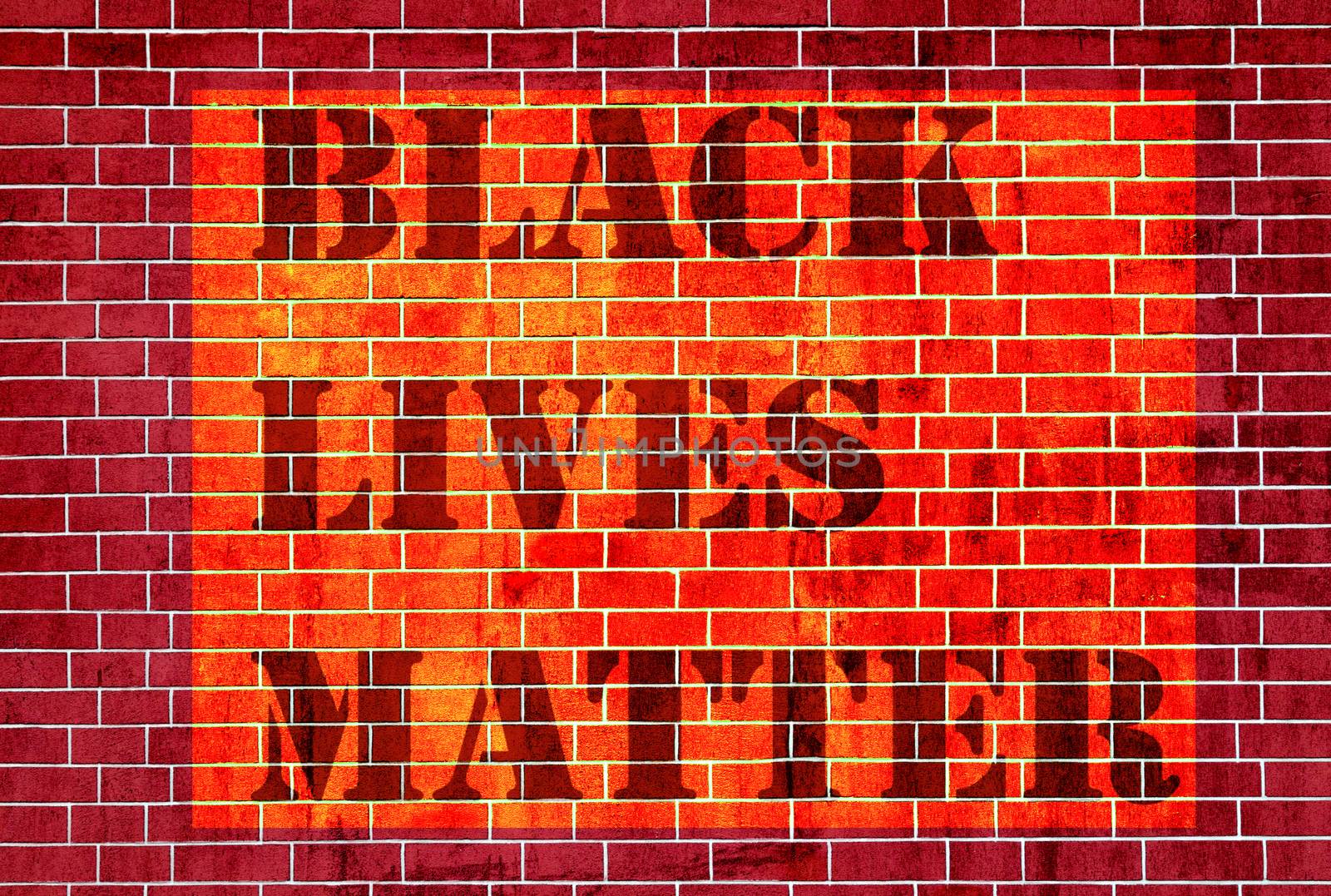 Black Lives Matter slogan anti Black racism african American ste by Vladyslav