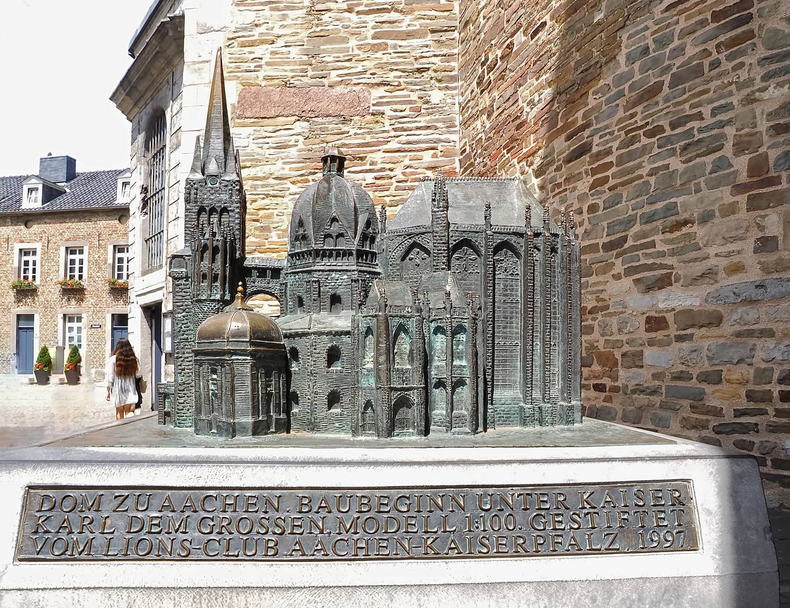Model of the cathedral or church in Aachen in Germany by Stimmungsbilder