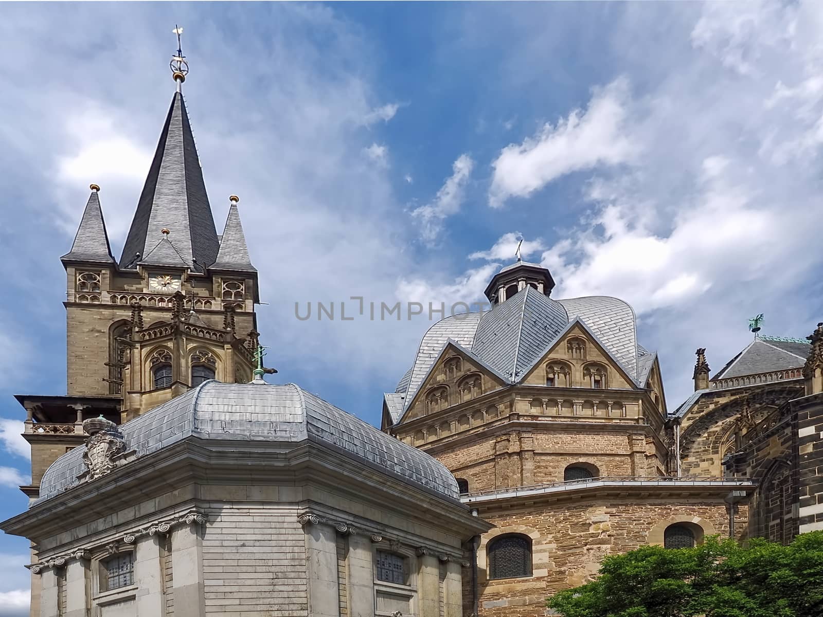 Impressive cathedral or church in Aachen in Germany by Stimmungsbilder