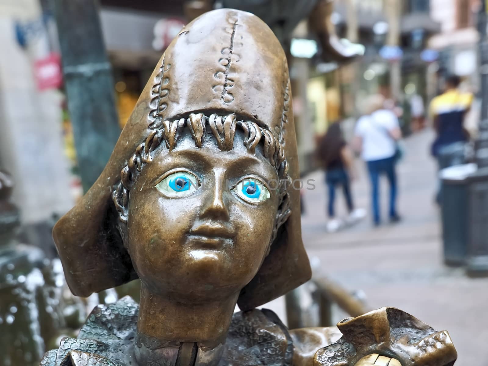 Sculpture at a public fountain in Aachen in Germany