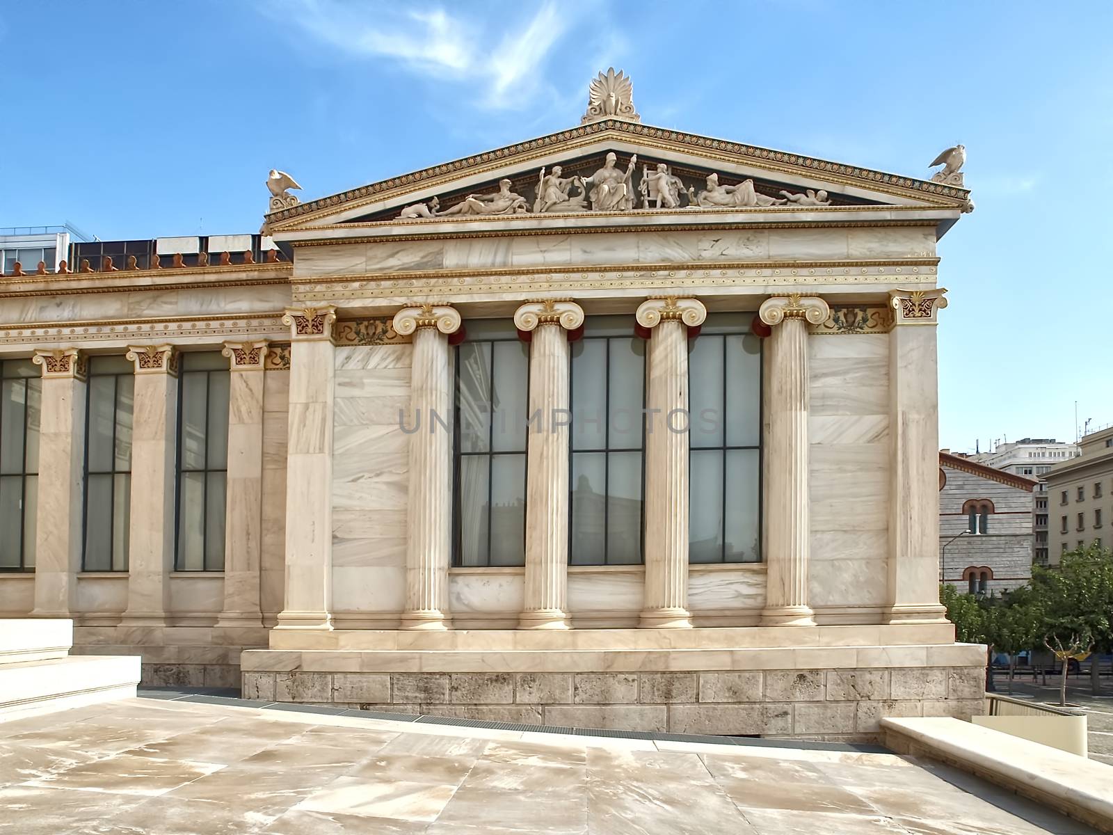 Bulding of the University in Athens in Greece