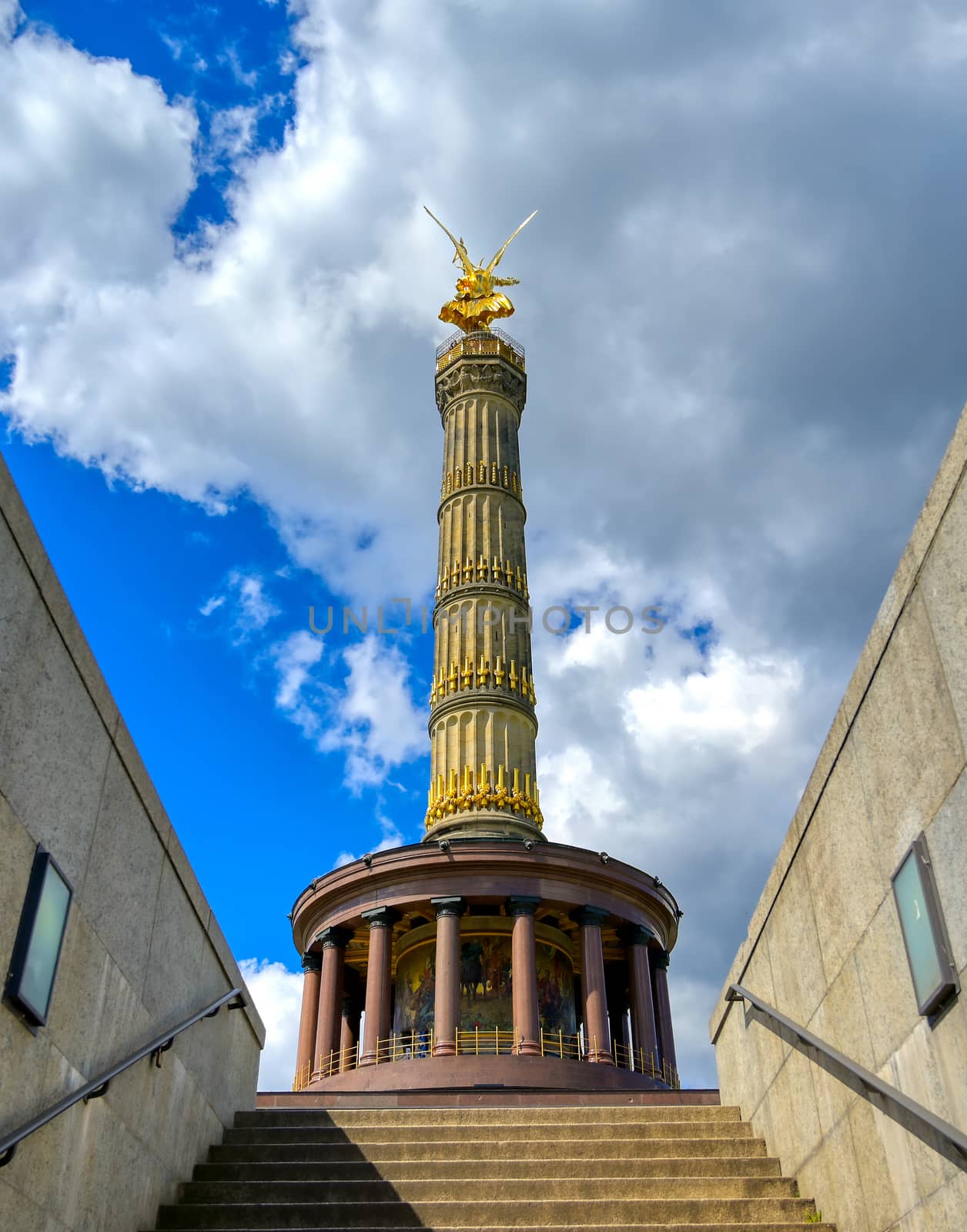 The Victory Column located in the Tiergarten in Berlin, Germany.