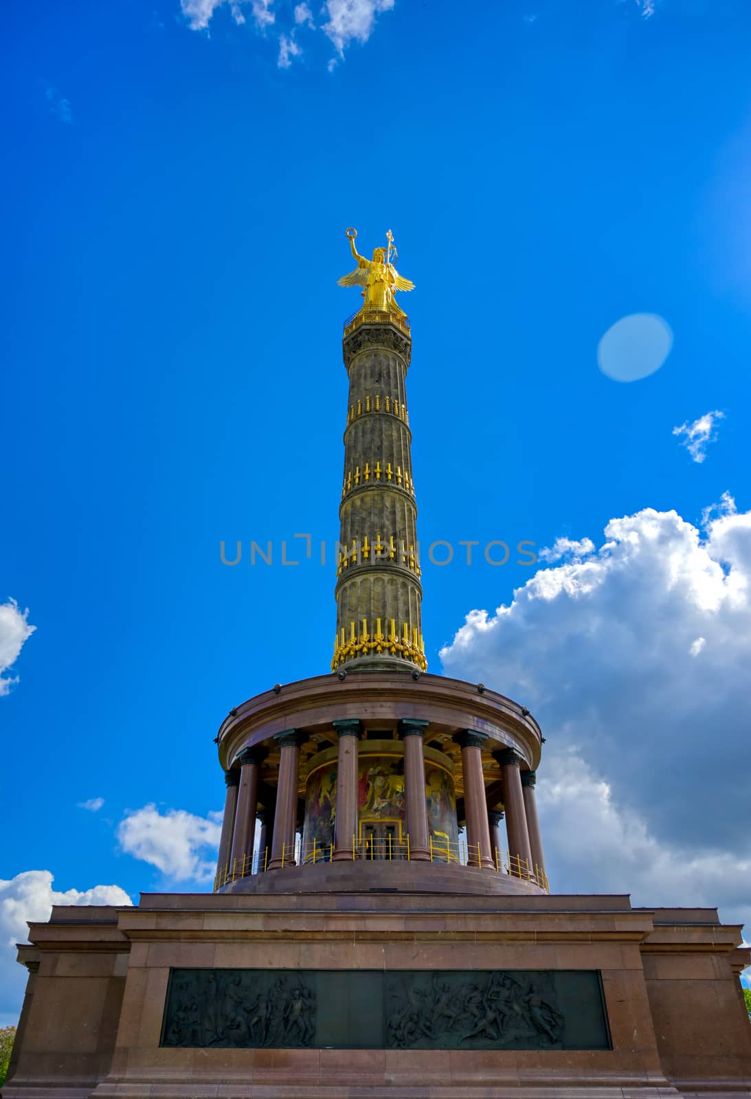 The Victory Column located in the Tiergarten in Berlin, Germany.