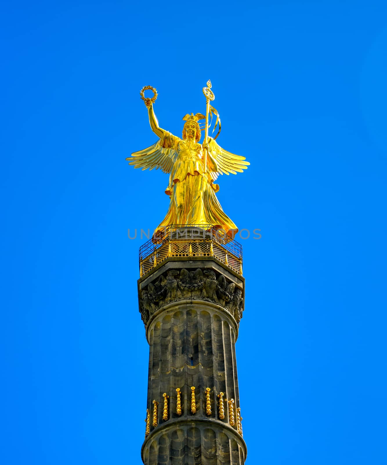 The Victory Column located in the Tiergarten in Berlin, Germany.