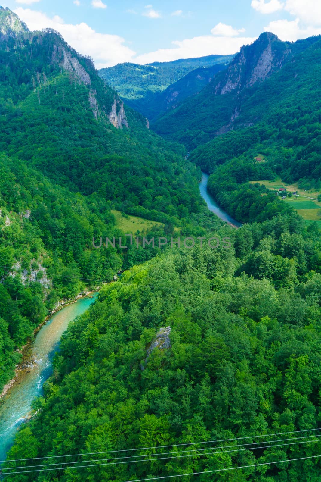 The Tara River and Canyon, and its countryside, in northern Montenegro