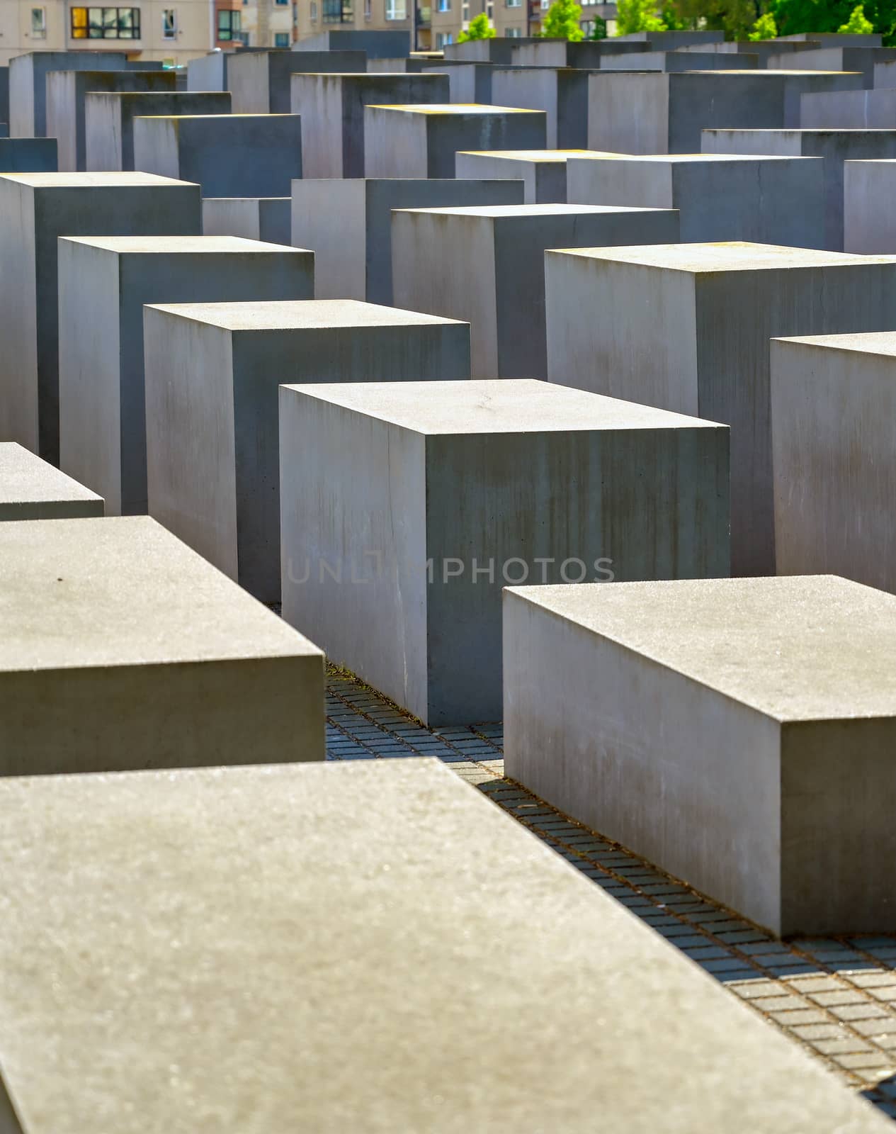 Berlin, Germany - May 5, 2019 - The Memorial to the Murdered Jews of Europe, also known as the Holocaust Memorial, is a memorial in Berlin to the Jewish victims of the Holocaust located in Berlin, Germany.