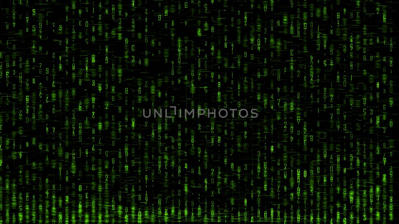 Abstract background, digital data matrix light illustration