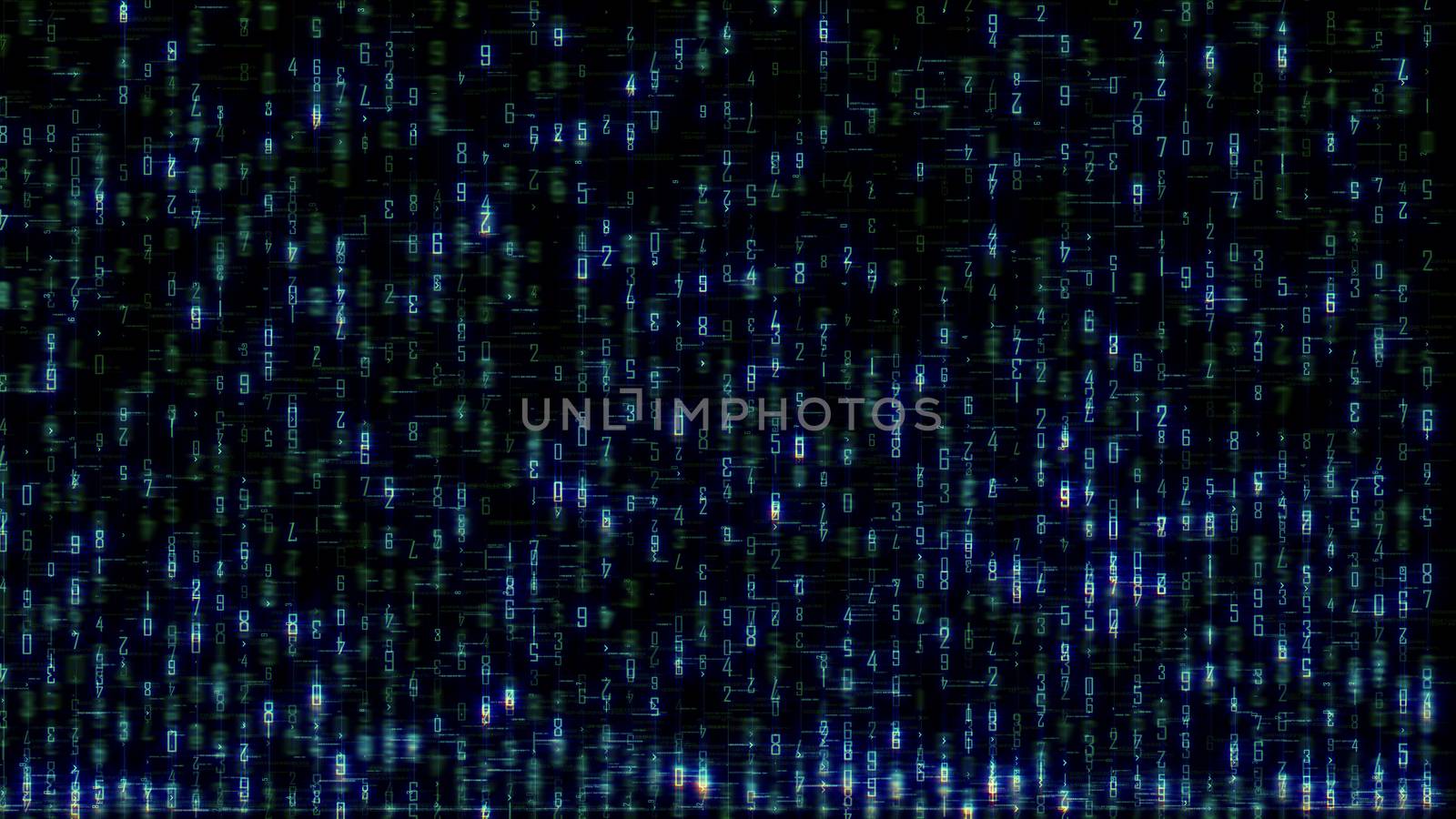 Abstract background, digital data matrix light illustration