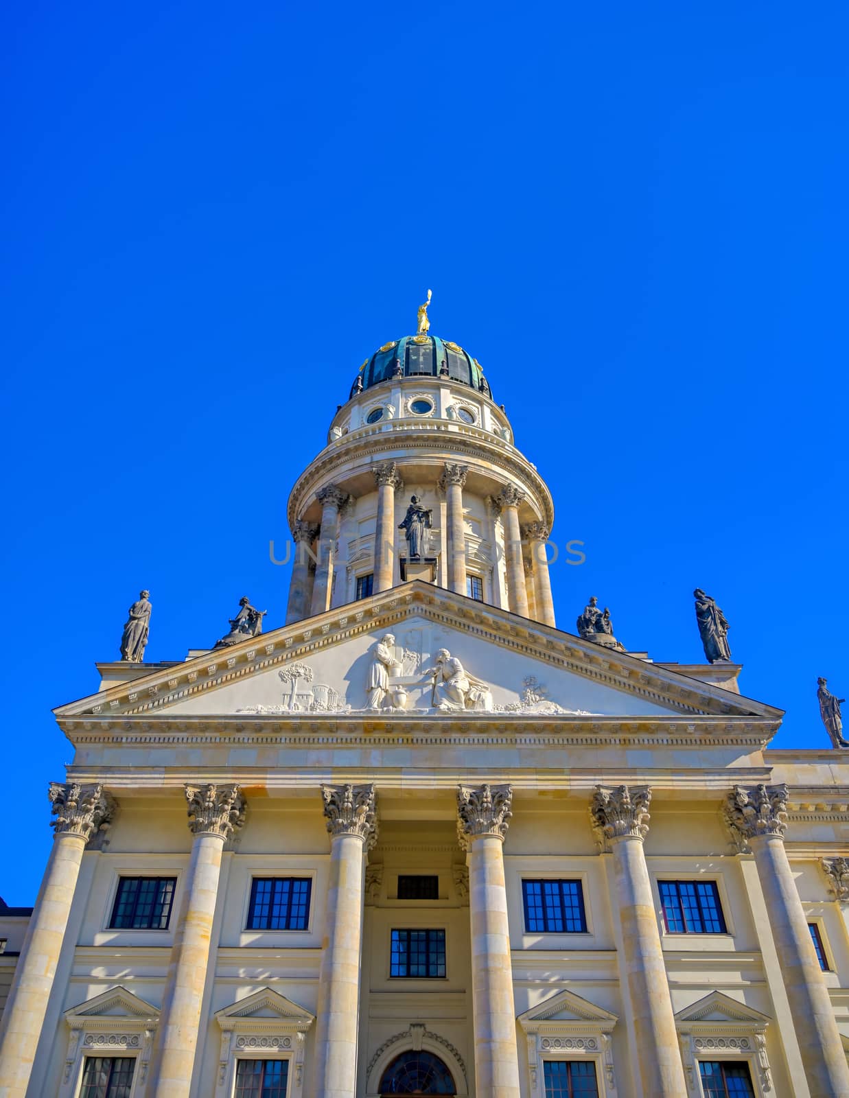 The churches located in Gendarmenmarkt square in Berlin, Germany.