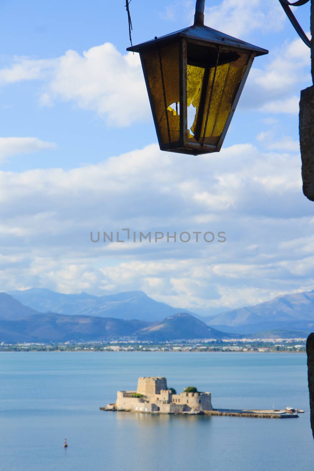 An old fortress island, in Nafplio, Peloponnese, Greece