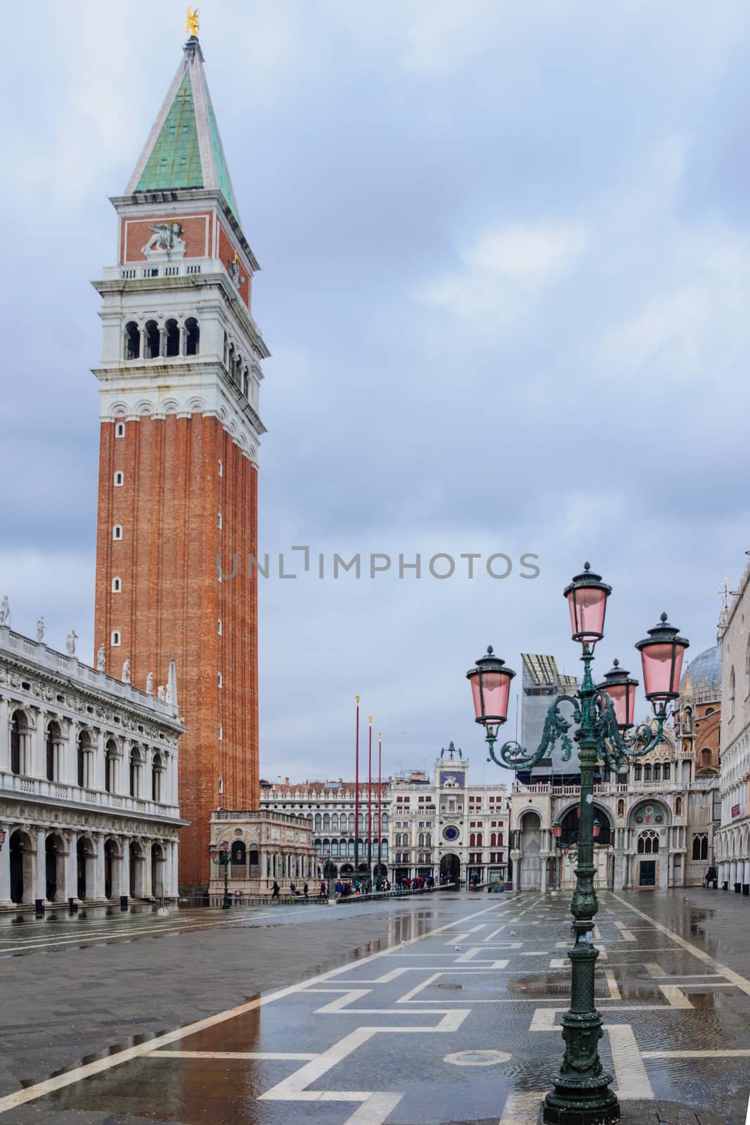 The flooded Piazza San Marco, in Venice, Veneto, Italy