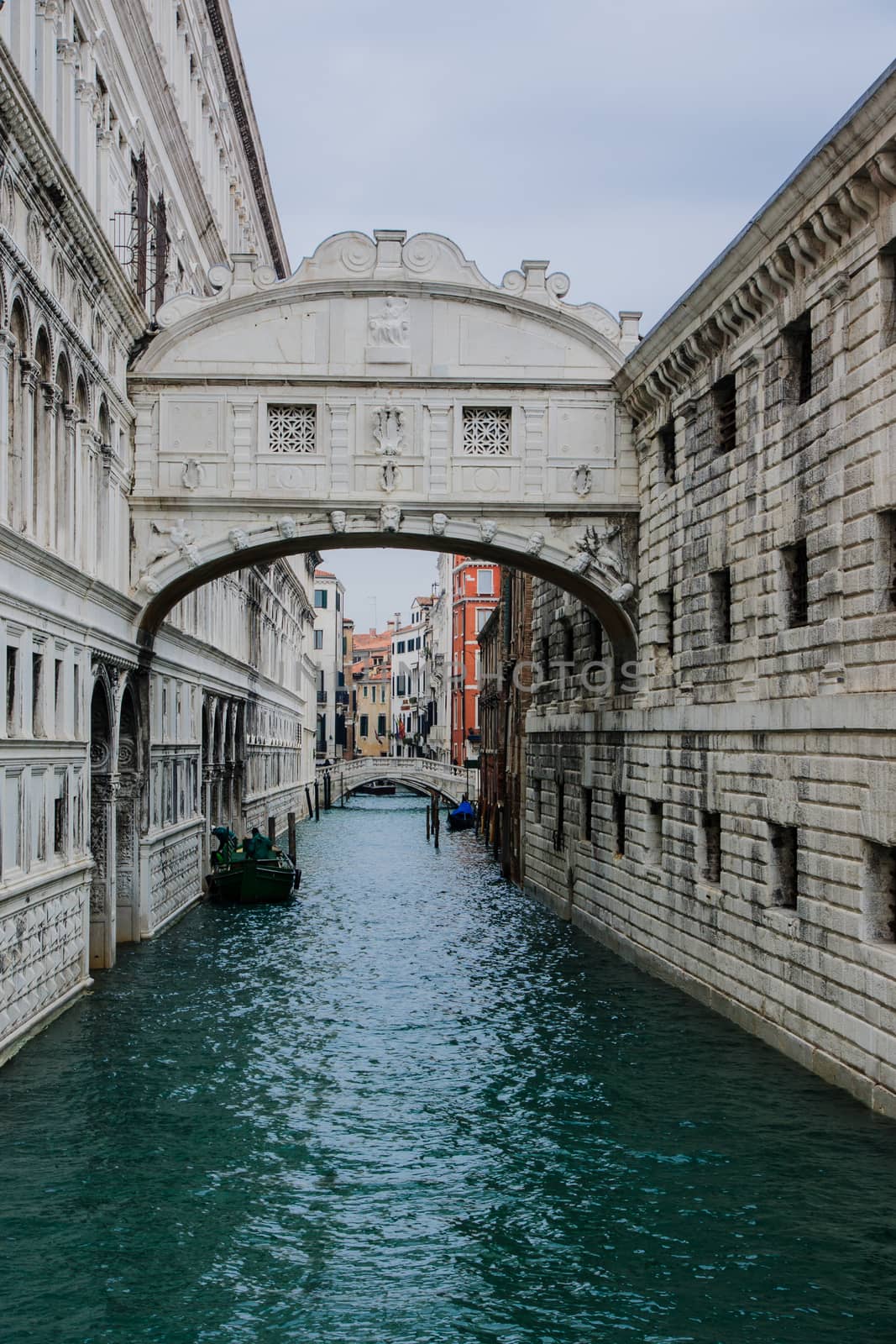 The Bridge of Sighs (Ponte dei Sospiri) in Venice, Veneto, Italy