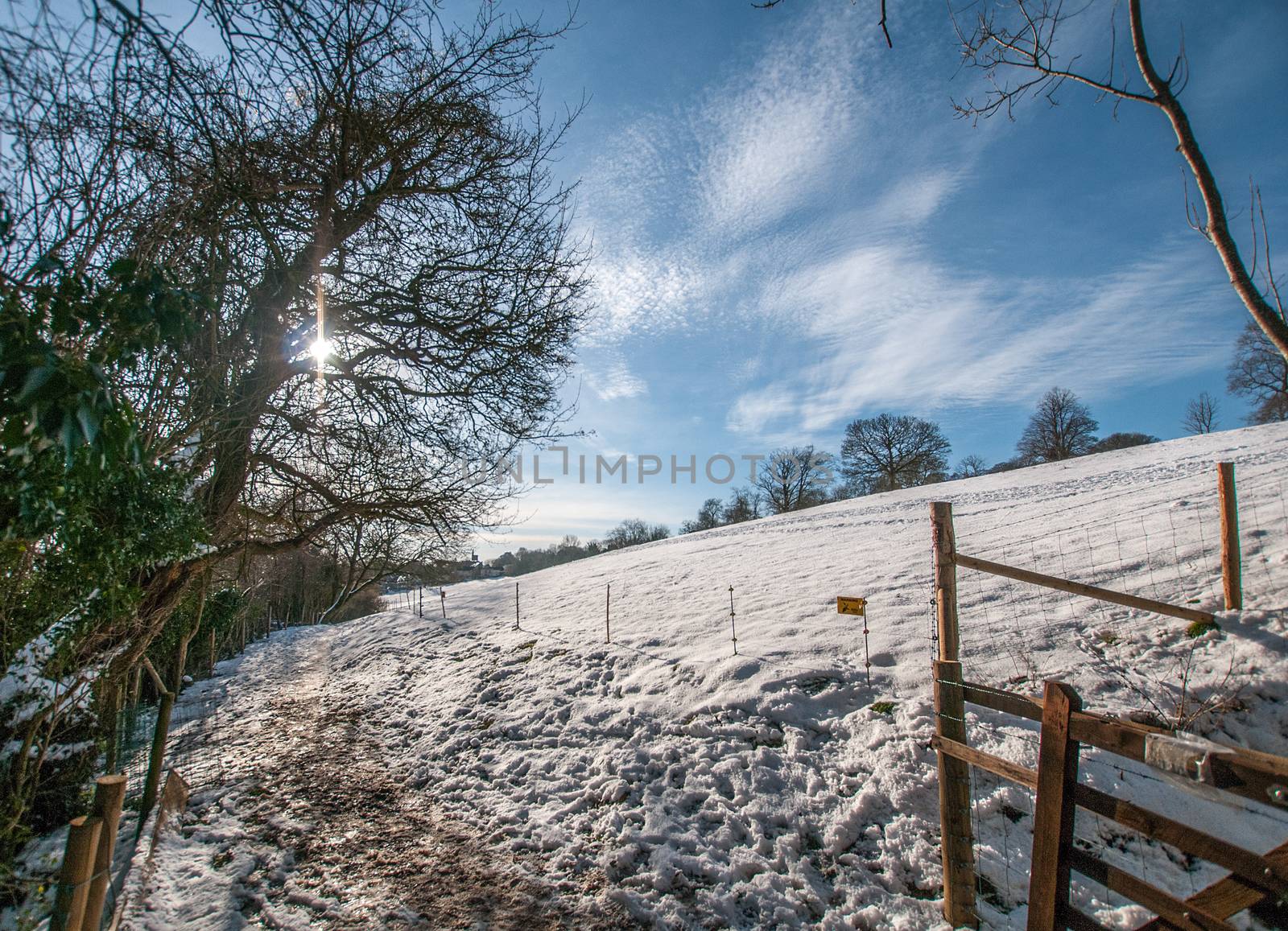 a snowy scene on the outskirts of bath by sirspread