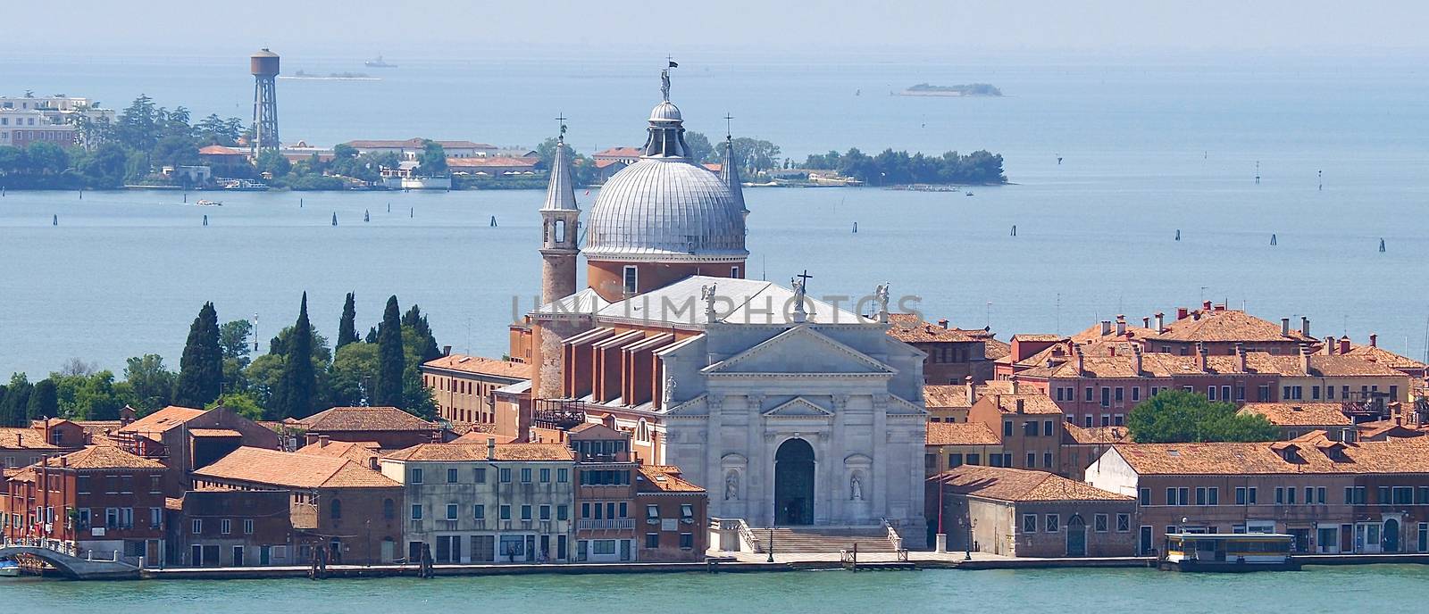 Aerial view of the church of the Santissimo Redentore in Venice by Stimmungsbilder