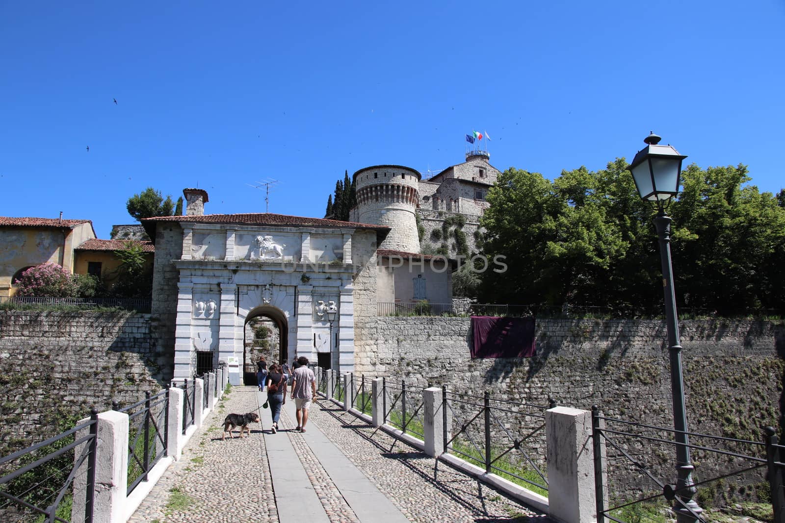 ancient castle in Brescia, a city in northern Italy