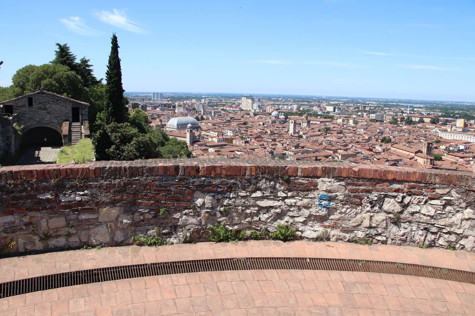 ancient castle in Brescia, a city in northern Italy