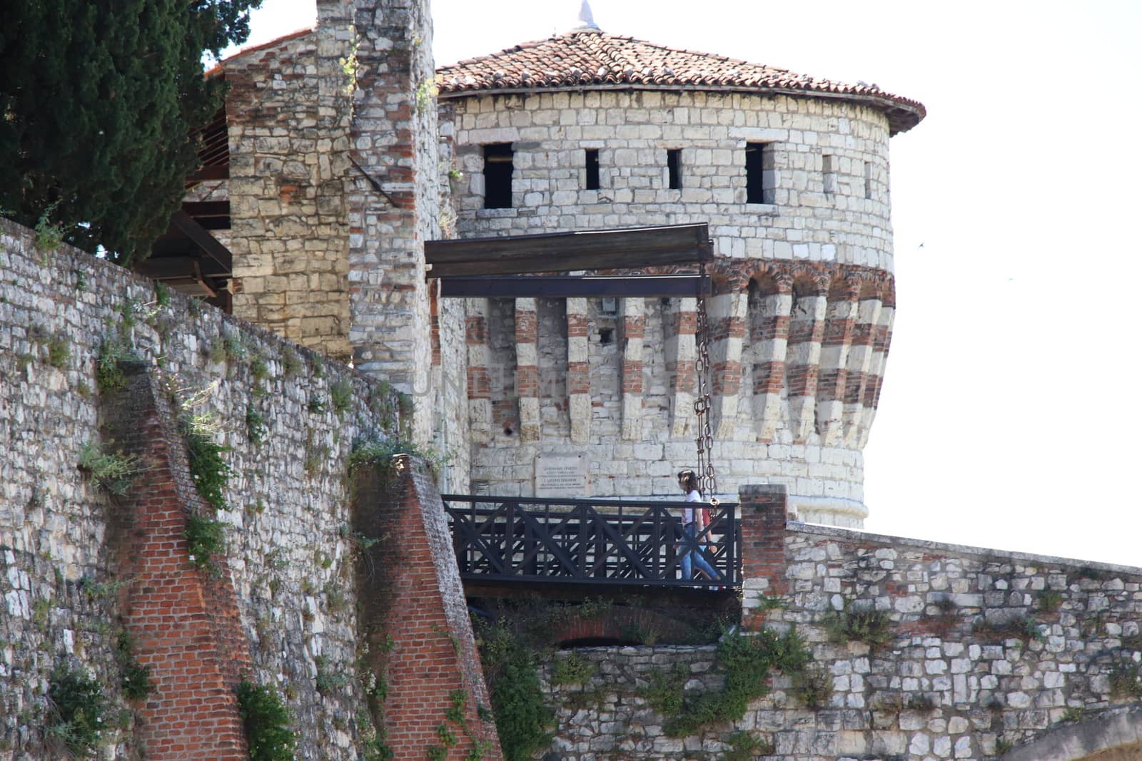 ancient castle in Brescia, a city in northern Italy