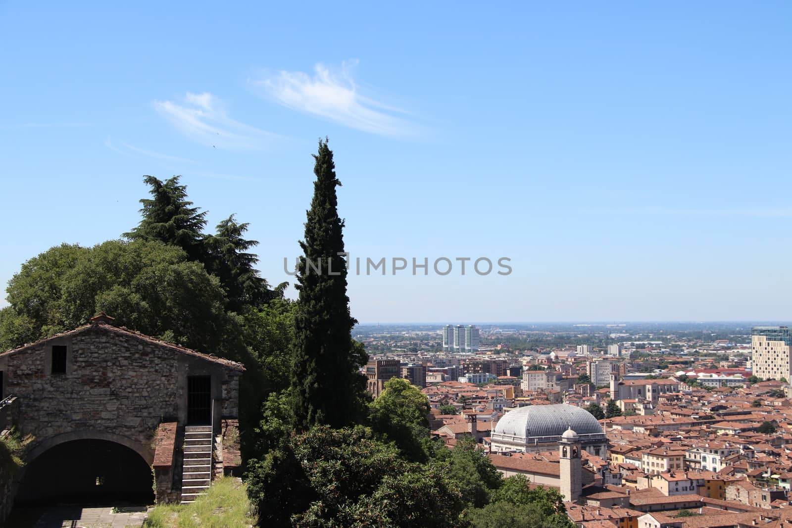 ancient castle in Brescia, a city in northern Italy