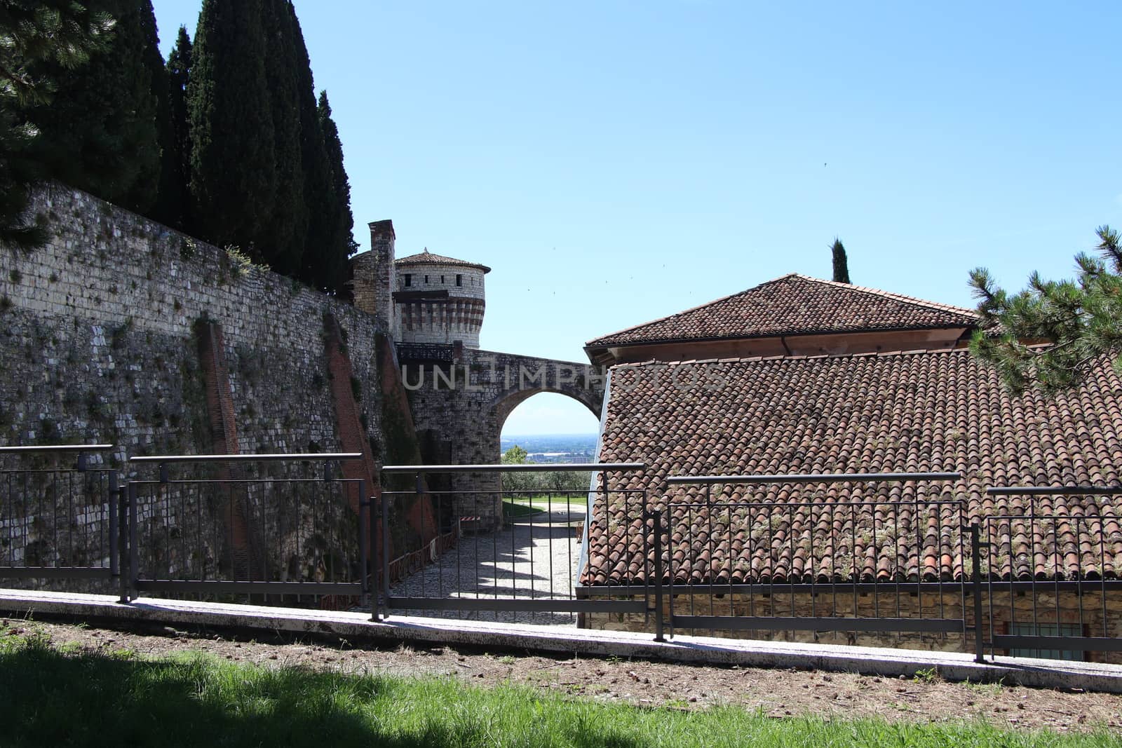 ancient castle in Brescia, a city in northern Italy