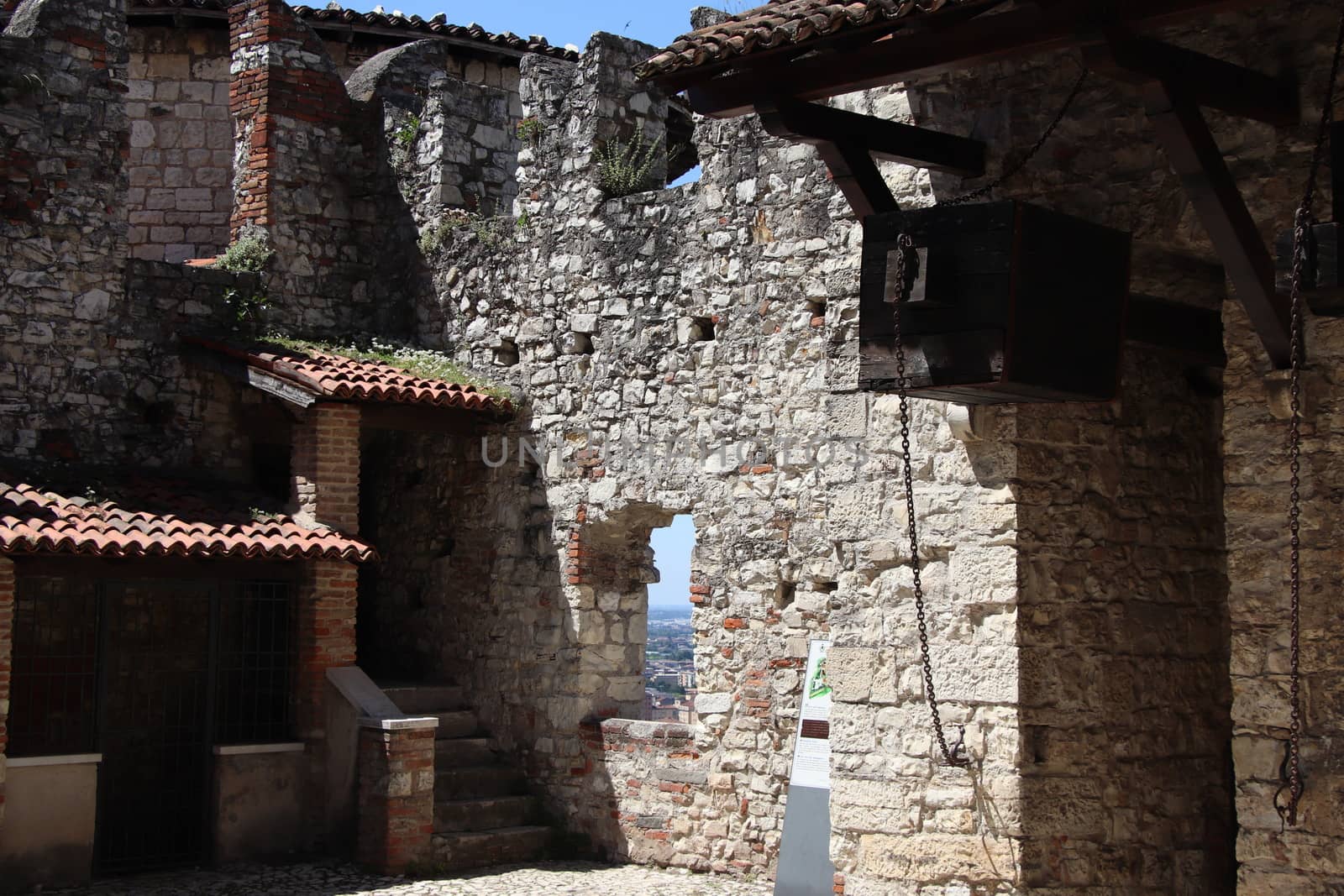 ancient castle in Brescia, a city in northern Italy