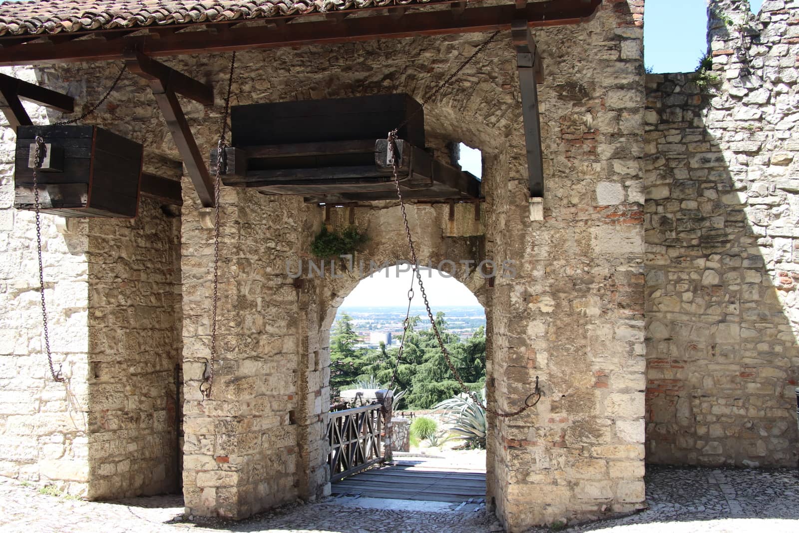 ancient castle in Brescia, a city in northern Italy