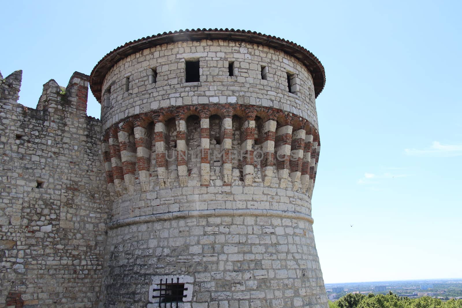 ancient castle in Brescia, a city in northern Italy