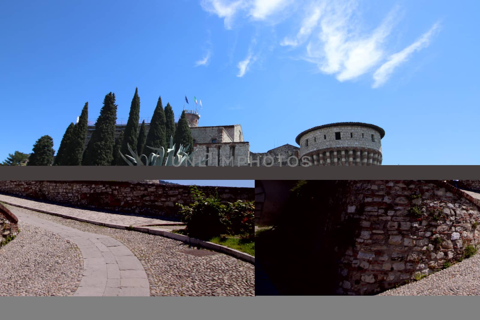 ancient castle in Brescia, a city in northern Italy