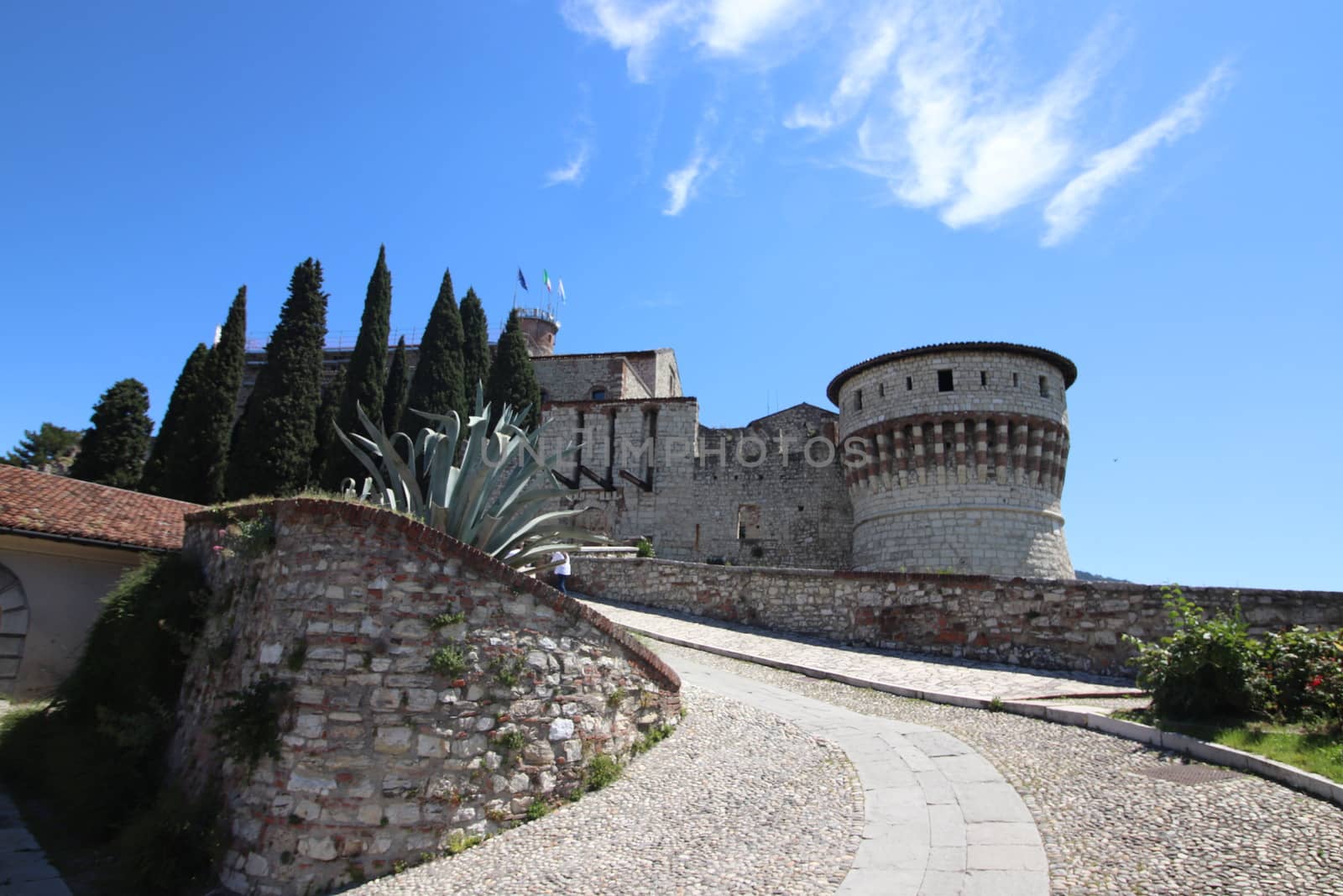 ancient castle in Brescia, a city in northern Italy