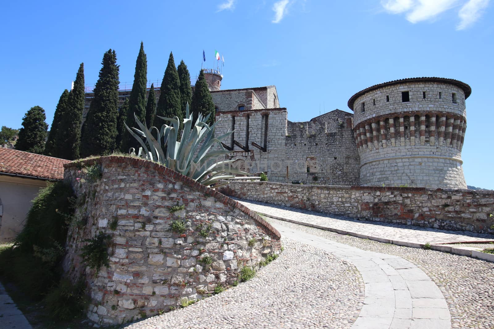 ancient castle in Brescia, a city in northern Italy