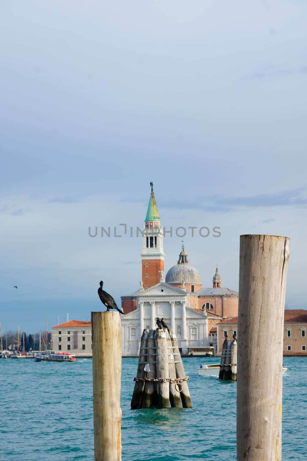 View of San Giorgio Island, in Venice, Veneto, Italy