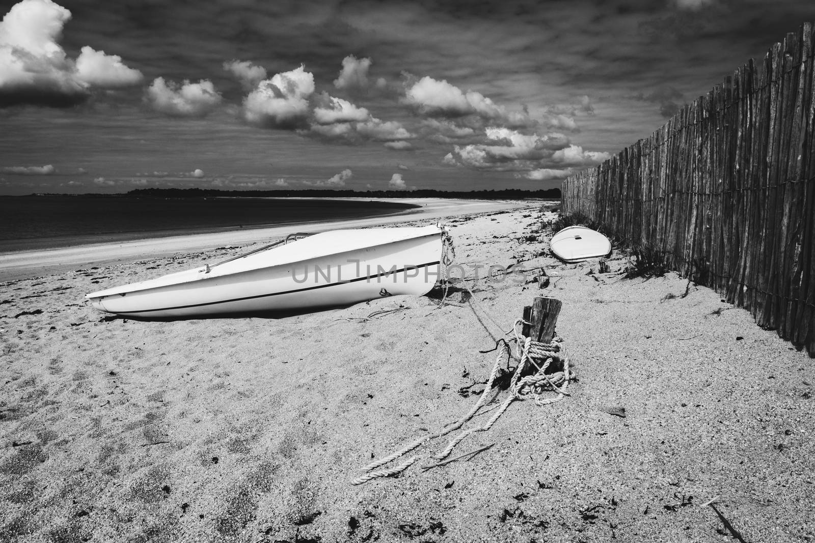 Beach of Landrezac, Sarzeau, Morbihan, Brittany (Bretagne), France